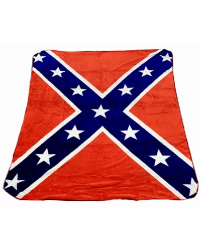 Confederate Battle Flag faux fur luxury blanket